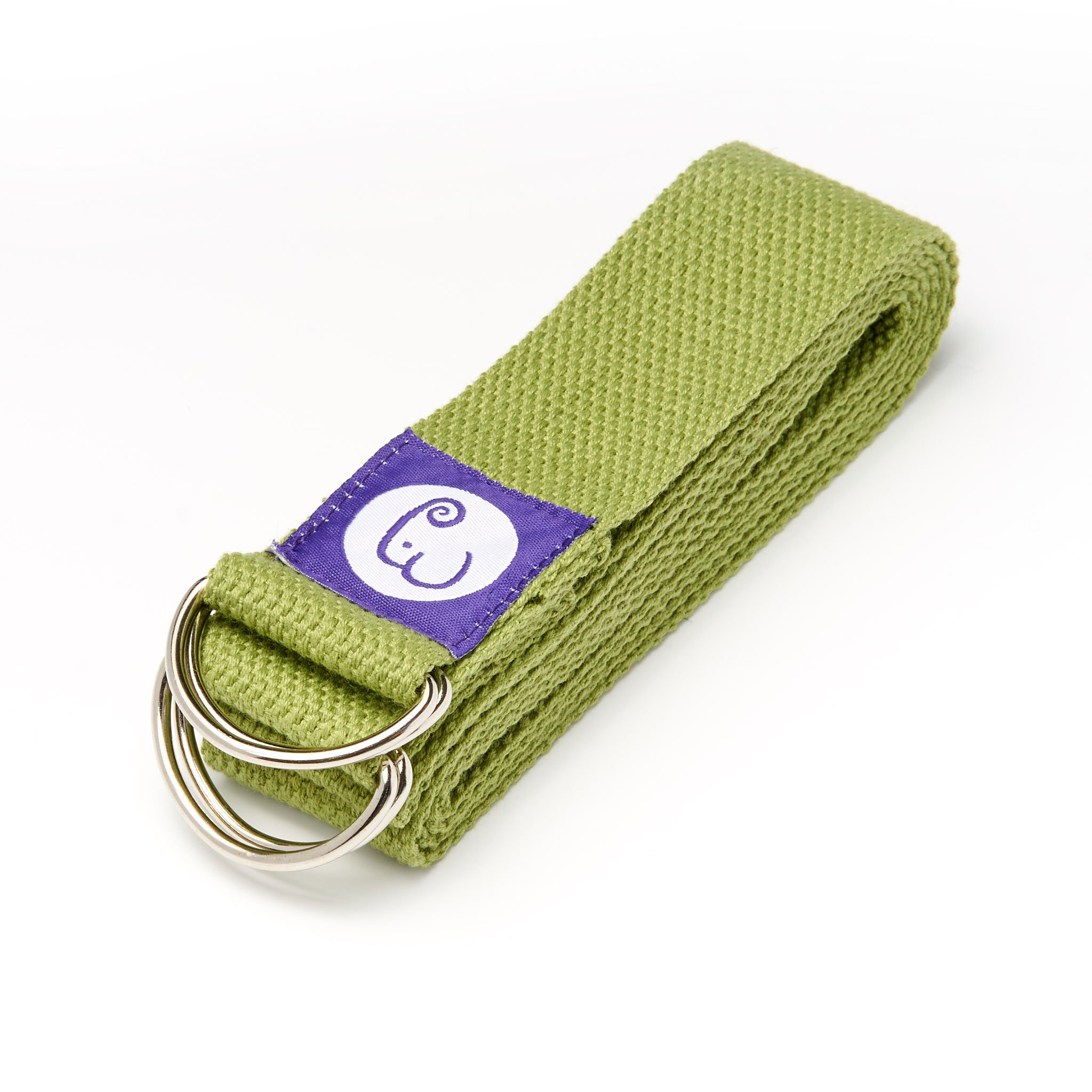 mocana green cotton yoga strap